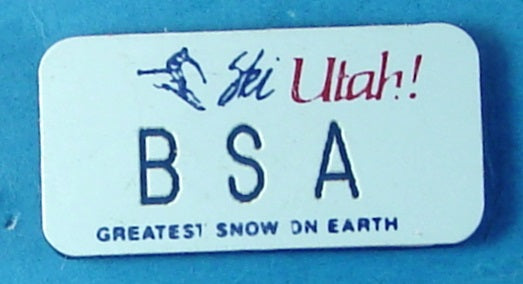 BSA Utah License Plate Lapel Pin