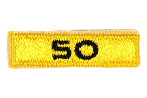 50 Year Veteran Unit Patch Gold with Number