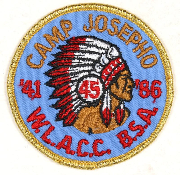 Josepho Camp Patch 1986 Gold Mylar Border