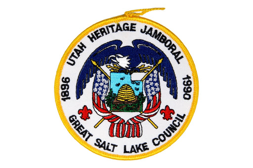 1990 Great Salt Lake Utah Heritage Jamboral Patch Yellow Border