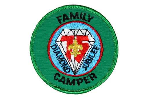Family Camper Patch Paper Back Black Letters