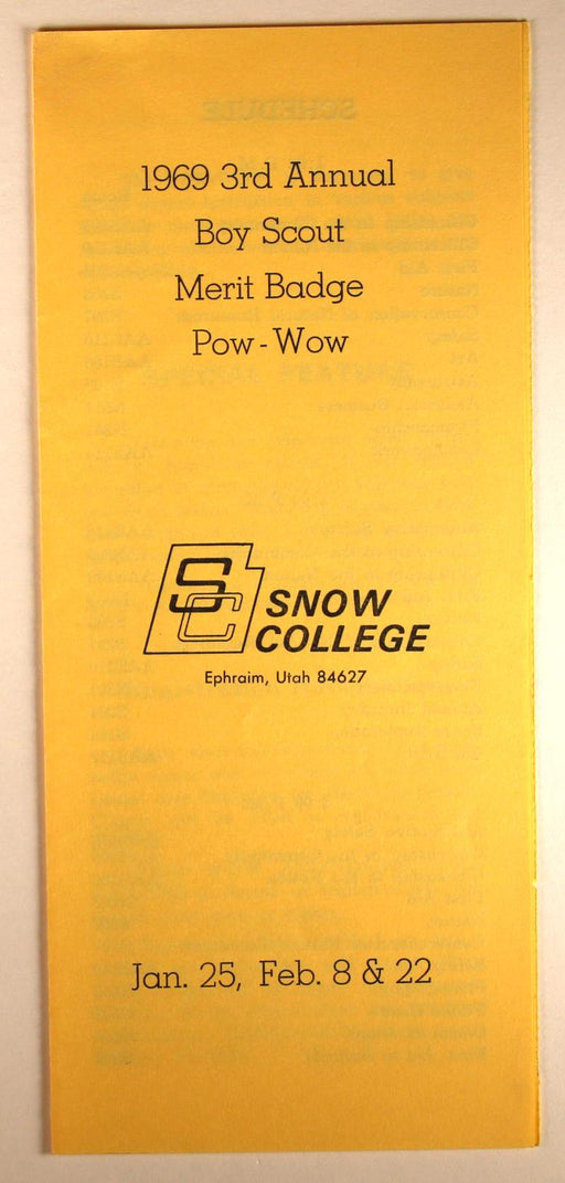 1969 Snow College Merit Badge Pow Wow Program