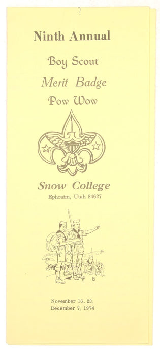 1974 Snow College Merit Badge Pow Wow Program