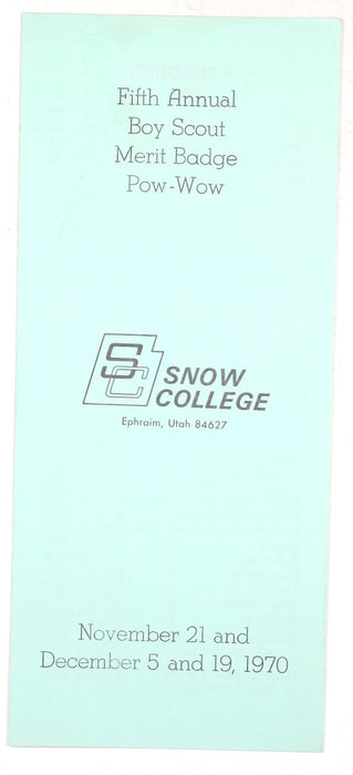 1970 Snow College Merit Badge Pow Wow Program