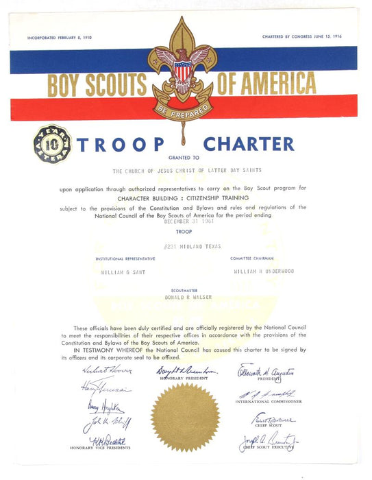 Troop Charter 1961