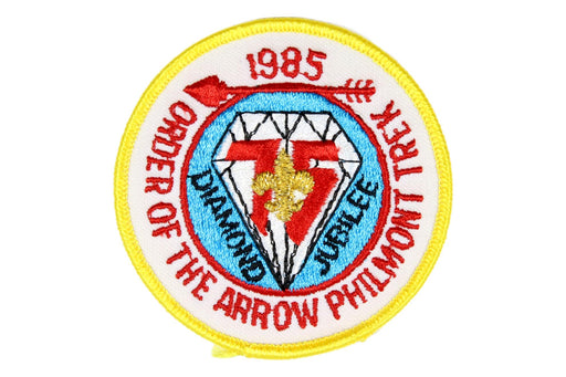 1985 Philmont Scout Ranch Diamond Jubilee Patch Light Yellow