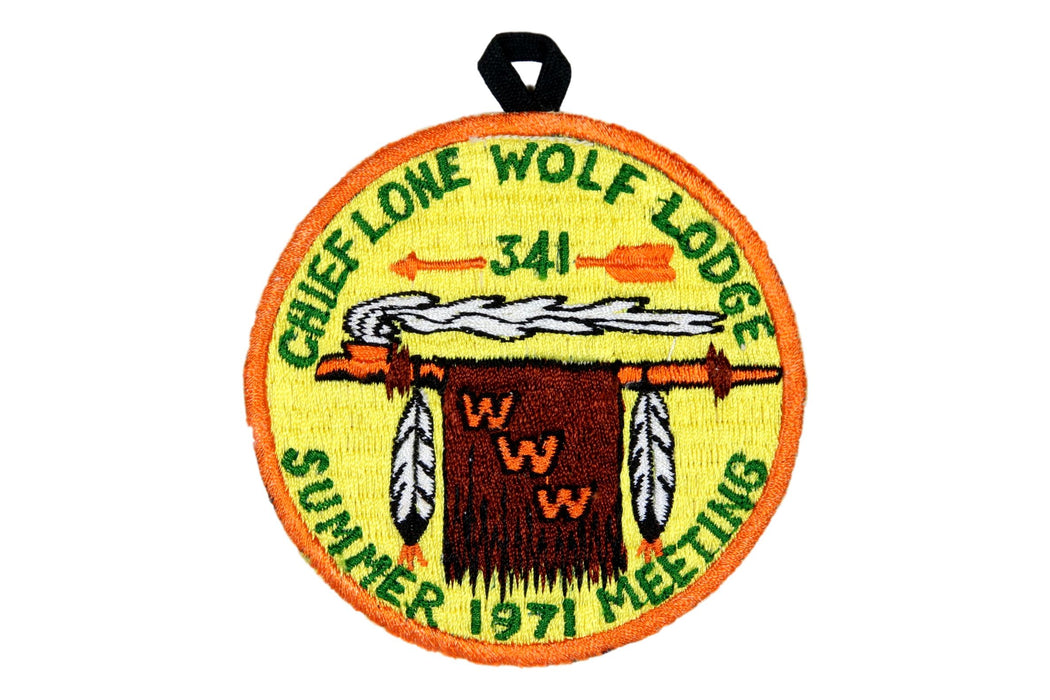 Lodge 341 Chief Lone Wolf Patch eR1971-2