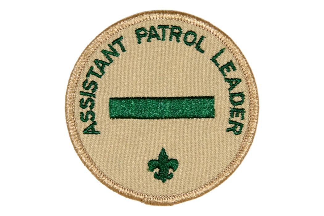 Assistant Patrol Leader Patch Tan Paper Back
