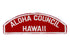 Aloha Red and White Council Strip