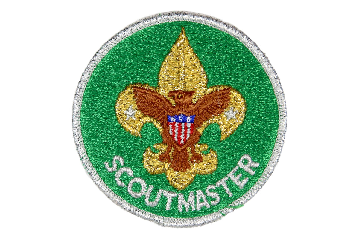 Scoutmaster Patch 1980s With Silver Mylar Border Eagle Peak Store