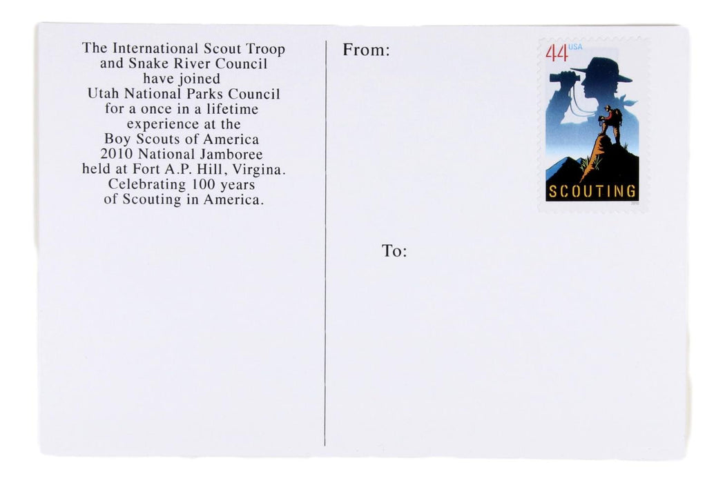 Utah National Parks Post Card 2010 NJ with Anniversary Stamp