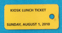 2010 NJ Kiosk Ticket Sunday August 1