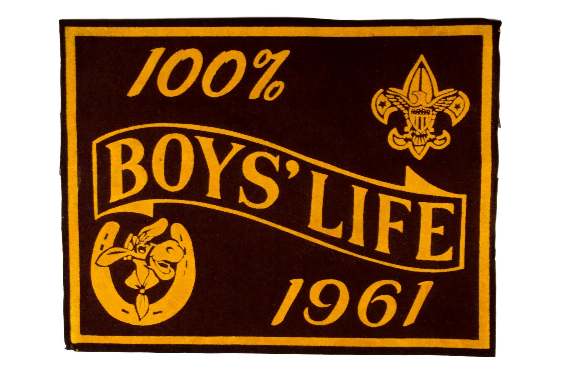 1961 Boys Life 100% Unit Felt Banner