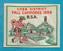 Cobb District Fall Camporee Patch 1959
