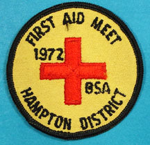 First Aid Meet Hampton District 1972 Patch