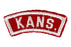 Kansas Red and White State Strip