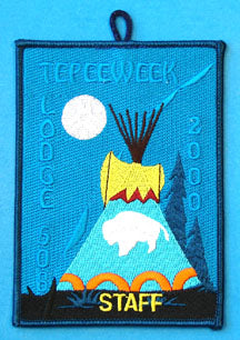 Lodge 508 TePee Week 2000 Staff Patch