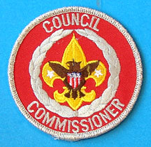 Council Commissioner Patch Silver Mylar Border