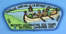 Detroit JSP 2001 NJ Blue Mylar Border Celebrates 300 Years