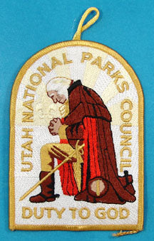 Utah National Parks Council Duty to God Patch Gold Border