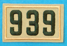 939 Unit Number Green on Tan