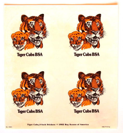 Tiger Cubs BSA Stickers