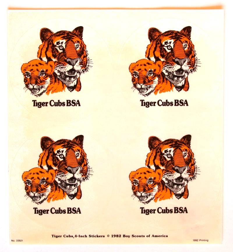 Tiger Cubs BSA Stickers