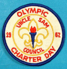 Uncle Sam Council 1962 Olympic Charter Day Patch