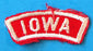 Iowa Red and White City State Strip