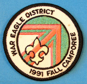 1991 Fall Camporee Patch War Eagle District