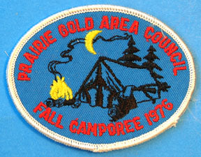 1976 Fall Camporee Patch Prairie Gold Area
