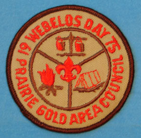 1975 Webelos Day Patch Prairie Gold Area