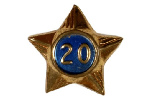 20 Year Service Star Screw Back 1920s-1940s
