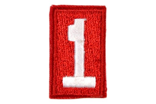 1 Unit Number White on Red Plastic Back