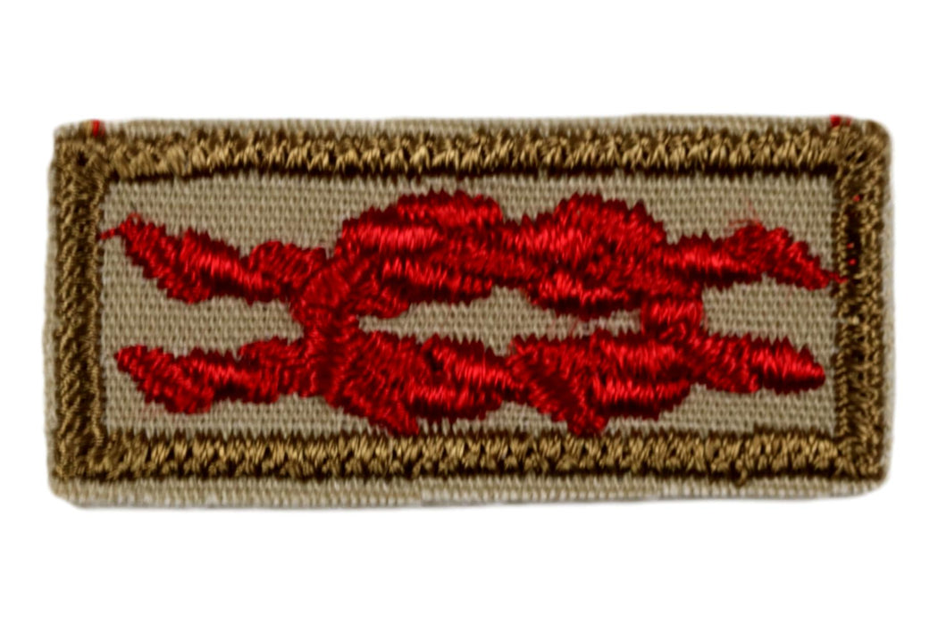 Honor Medal Knot Tan Dark Brown Border