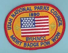 1990 BYU Merit Badge Pow Wow Patch