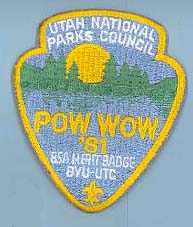 1981 BYU Merit Badge Pow Wow Patch