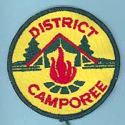 1973 Spring Camporee Patch Logs away from fire