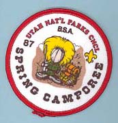 1987 Spring Camporee Patch Red Border