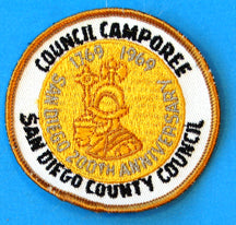 San Diego County Council Camporee Patch 1969