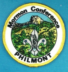 LDS Mormon Conference Philmont Patch Silk Screened Yellow Border