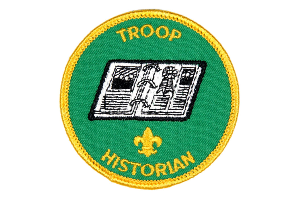Troop Historian Patch 1970s Plastic/Gauze Back