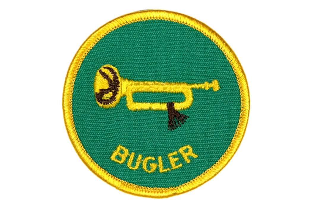 Bugler Patch 1970s Clear Plastic Back