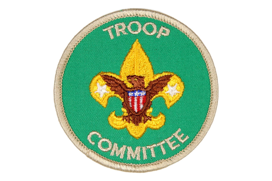 Troop Committee Patch 1970s Plastic/Gauze Back