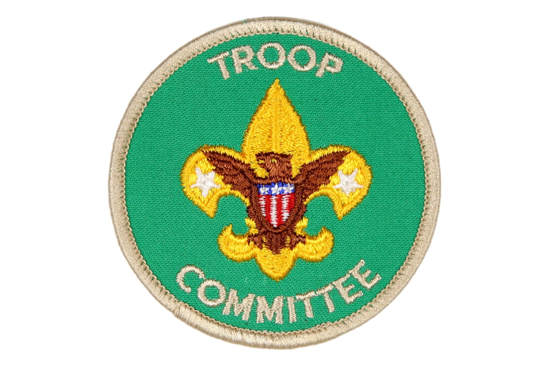 Troop Committee Patch 1970s Clear Plastic Back