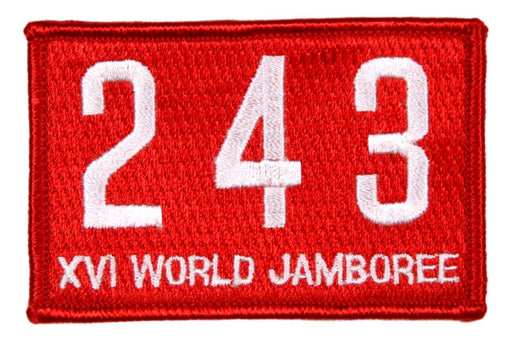1987-88 WJ Troop Number 243 Patch