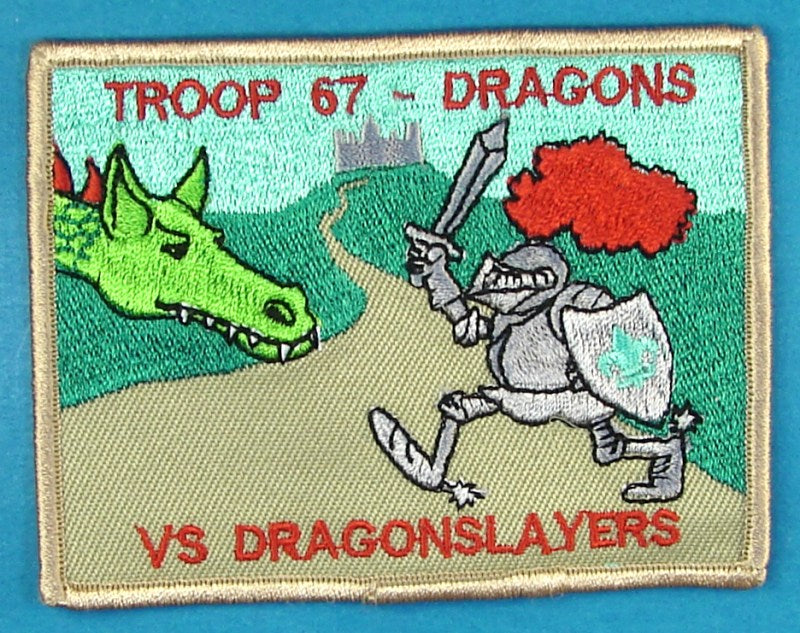 Troop 67 Patch Dragons vs Dragonslayers