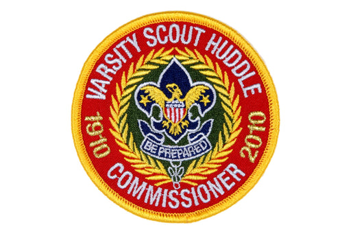 Varsity Scout Huddle Commissioner Patch 2010 with 2010 BSA Back