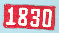 One Piece Unit Number 1830 White on Red