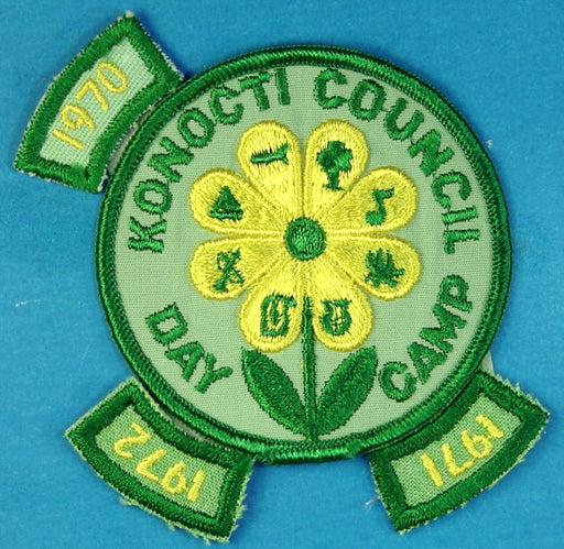 Konocti Camp Patch Day Camp with 1970, 1971, 1972 Segments
